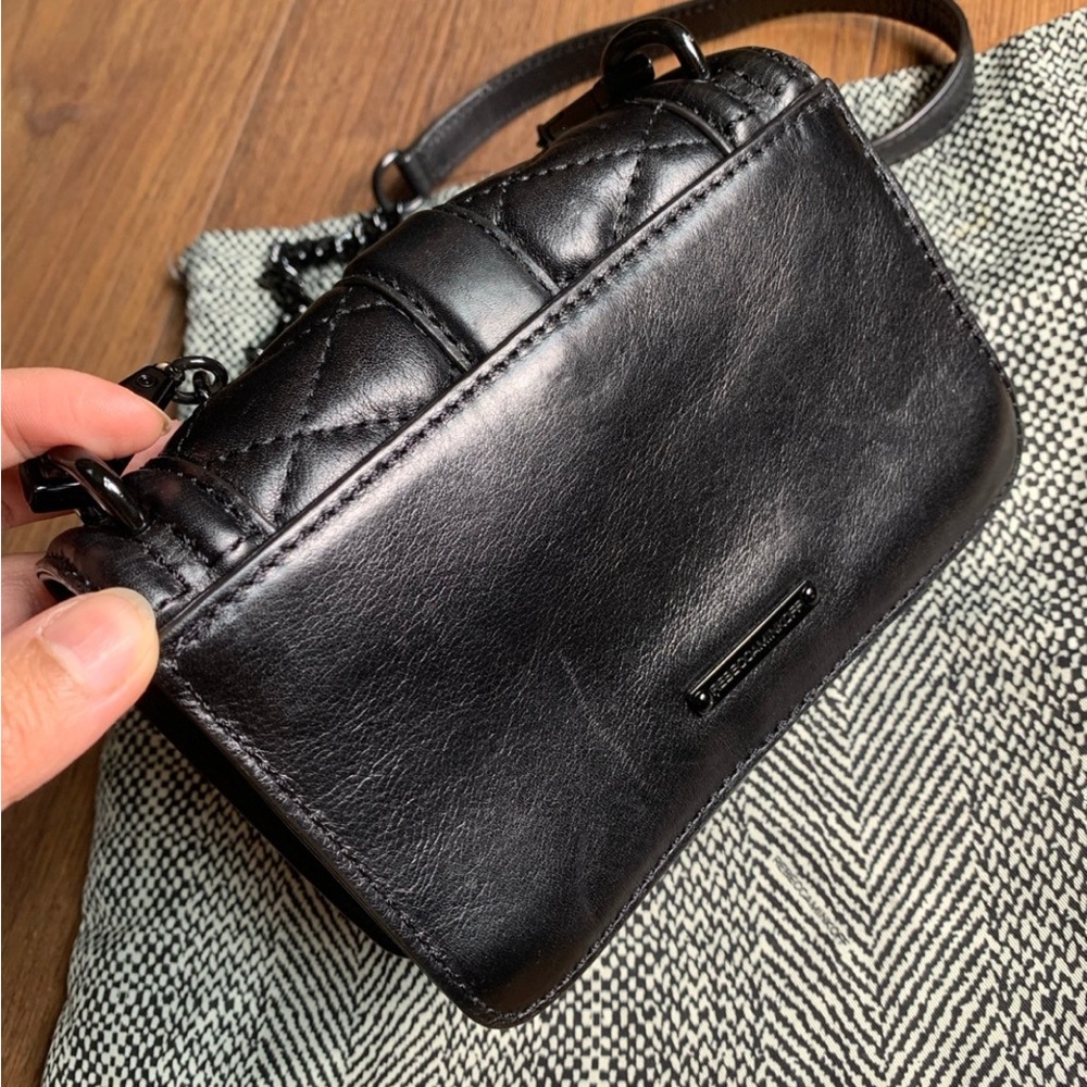 Rebecca Minkoff Mini Black Quilted Leather Crossbody - Picture 2 of 6